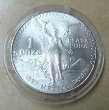 Mexico 1 Unze Siegesgöttin 1987 Silber Münze 1 oz silver coin