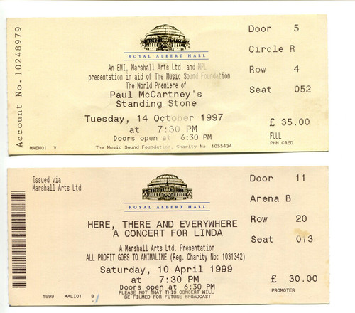 Paul mccartney ticket beatles - mccartney,