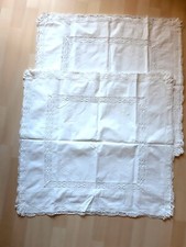 Paradekissenbezug  80 x80 cm - 2 Stück - mit Monogramm - Ende 40er Jahre