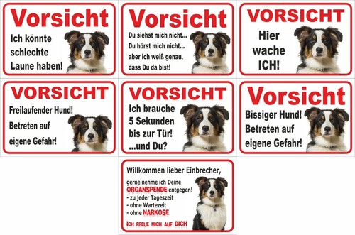 Schild vorsicht australian - schild,