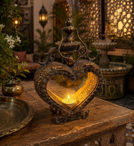 Laterne herz orient antik - orient,