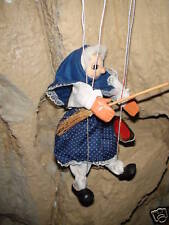 MARIONETTE HOLZ OMA HEXE BESEN