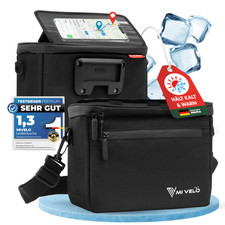 MIVELO Fahrrad Lenker Tasche für KLICKfix inkl. Lenkeradapter schwarz isoliert