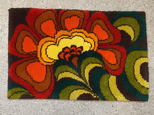 Vintage wollteppich 60er - *,