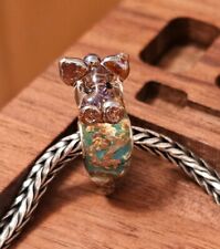 Elfbeads Jahr des Drachen Silberstücke Dragon Beads Armband Retired Golden Grün