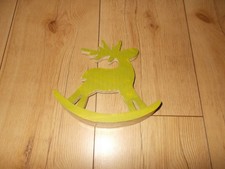 Weihnachts-Deko - grüner Elch aus Holz