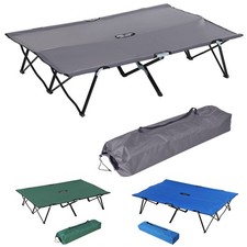 Campingbett Klappbar für 2 Personen Klappbett bis 136 kg belastbar Oxford