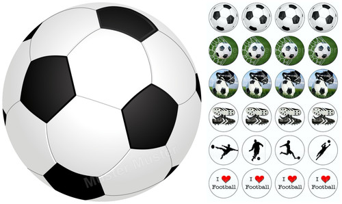 Fußball muffin tortenbild - fußball,