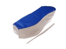 Sitzbezug blau-grau mit Haltriemen (Doppelsitzbank) - für AWO-Sport