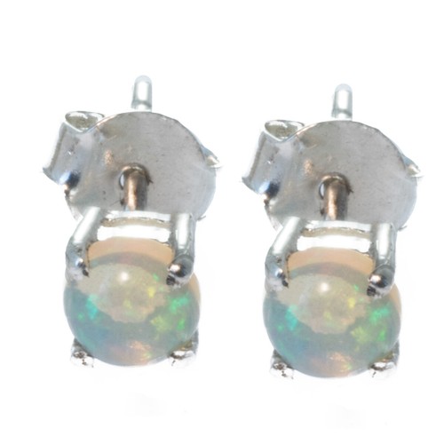 Opal ohrstecker mit echtem - opal,