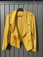 Sonnengelbe Lederimitat-Jacke Gr. L der Marke Paprika