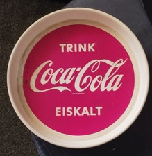 Originales Coca-Cola Tablett, 60 er Jahre, 33,5 cm, Vintage 