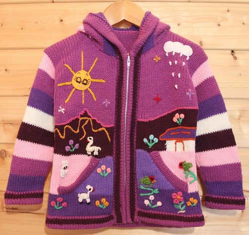 Kinder strickjacke lila - strickjacke,