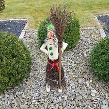 hansa-shop040 Gartendeko Hexe Korbgeflecht Rattan Schaukel Kutsche