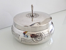 Versilberte Dose art déco WMF