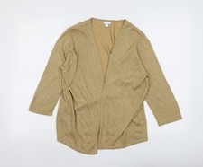 TCM Damen-Cardigan Gold V-Ausschnitt Viskose Größe 14