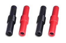 4 x Bananenbuchse 4mm Rot und Schwarz Adapter Buchse Stecker Kupplung Jack Hifi