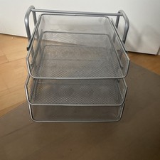 Schreibtisch-Organizer aus Metall mit 3 Etagen zur Ablage von Papieren