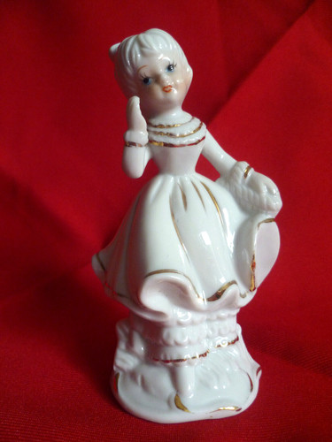 Porzellan figur mädchen mit - porzellan,