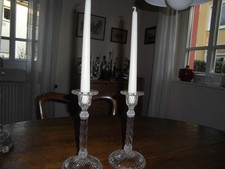 Zwei Glasleuchter antik Pressglas Gründerzeit 1900/1920 Art Deco