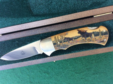 1992 PUMA MESSER  ARNO HOPP ELCH  SCRIMSHAW SAMMLER SOLINGEN unbenutzt TOPP