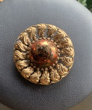 Gablonzer Brosche goldfarben