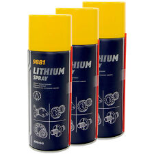 Lithium Spray Fett 3 X 400 ml Wälzlagerfett Schmierfett Fettspray Lithiumfett