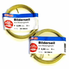Bilderseil Fotoseil Messingdraht 2Stk.x3m Fotoleine Rostfrei Draht Ø 2mm 505044