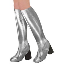 70er metallic damen stiefel - 70er,
