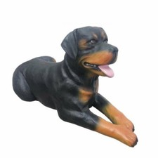 XXL Premium Rottweiler in lebensgross 90cm Hund Garten Deko Figur mit Spedition 