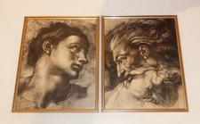 2 Bilder Michelangelo Kunstdruck gerahmt