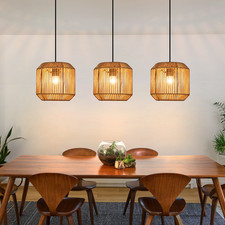 Pendelleuchte flammig rattan - 3-flammig,