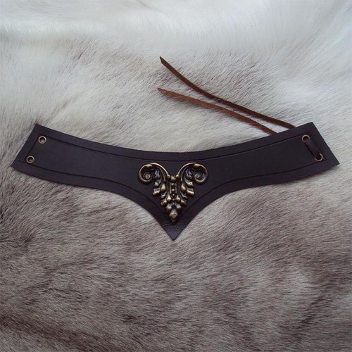 Braunes leder und messing - leder,