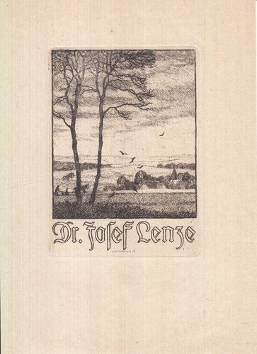 Exlibris bookplate radierung - exlibris,