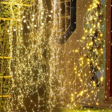 1m Lichterschweif Weihnachtsbeleuchtung Lichterstrang Wasserfall Lichterkette DE