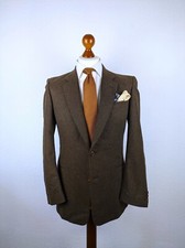 RARES Corneliani Flanell Schurwolle 38 US 48 EU Handmade Schokobraun TOP Sakko