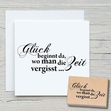 Stempel Glück beginnt da -