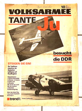 Junkers Ju 52 - Tante Ju, in Fachzeitschrift VOLKSARMEE  10/1990 + Hugo Junkers