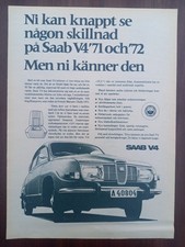 Saab V4, Werbung advert pubblicità, 1971