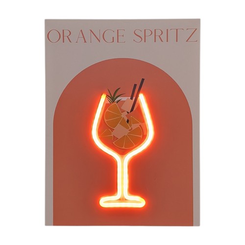 Led neon wandbild orange - neon,