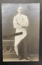 Foto Wk1 Portrait Junge Lehrling Fleischermesser Metzger Handwerk Ruhmsdorf Bild