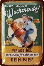 Blechschilder retro Bier Bar Deko, Metallschilder mit Spruch Partyraum, 20x30cm