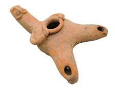 Antike römische Terrakotta Öllampe