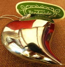 Hand made Deko Herz Metall, geschwungen, Herzhänger, Fenster deko, silber