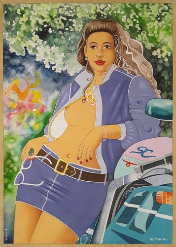 Erotik großes aquarell 50x70 - großes,
