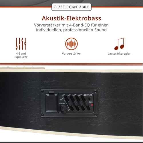 Akustik bass jumbo - cutaway, 4