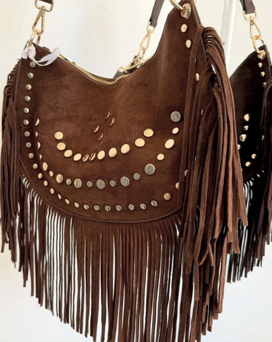 Stylische fransen handtasche - stylische, fransen‑handtasche