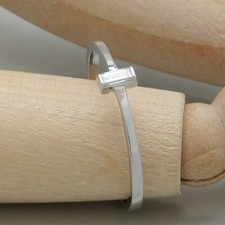 Ring Solitär Verlobung Damen Gold 0,08ct F-vvsi Diamant 750/18K Weißgold Gr. 58