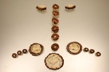 Satz geschn. Hirschrosen Hirschhorn Knöpfe für Trachtenjacke Miesbacher Joppn