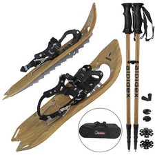 ALPIDEX Schneeschuhe Holzoptik